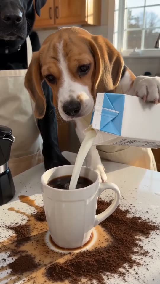 Dog Coffee Fail AI